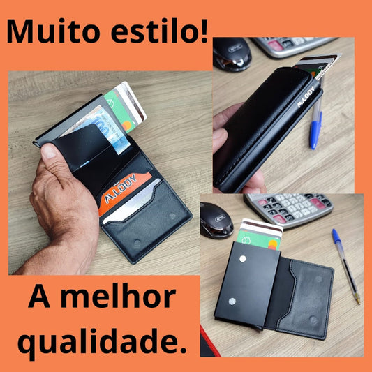 Carteira Antifurto RFID M.Looy com Fechamento Magnético