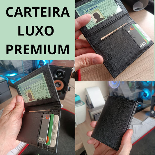 Carteira Slim Porta Cartão, CNH e RG Grande