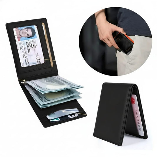 Carteira Masculina com Clipe para Dinheiro e Proteção RFID