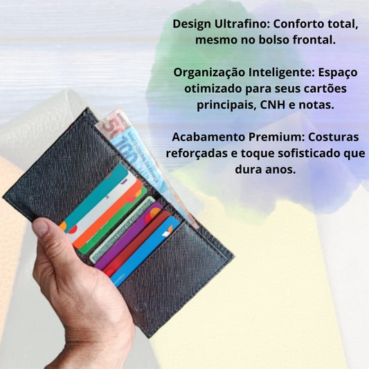 Carteira Slim Masculina – Compacta, Elegante e Funcional