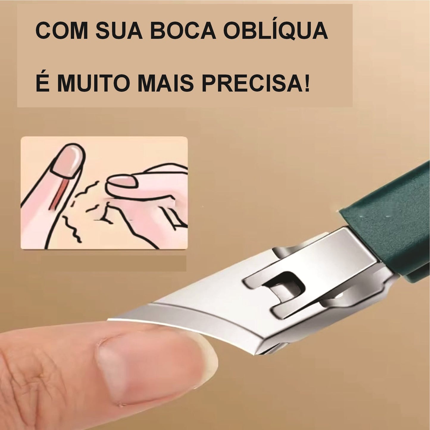 Cortador de Unha Profissional em Aço Inox