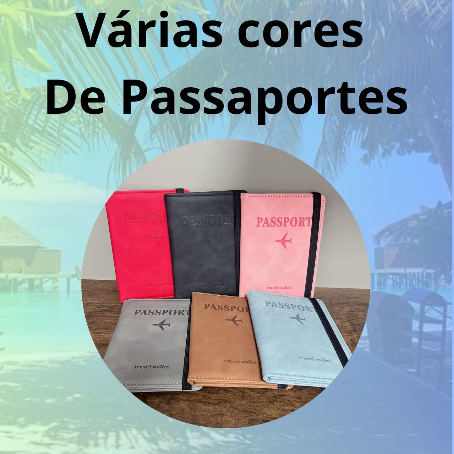 Carteira Porta-Passaporte com Proteção RFID