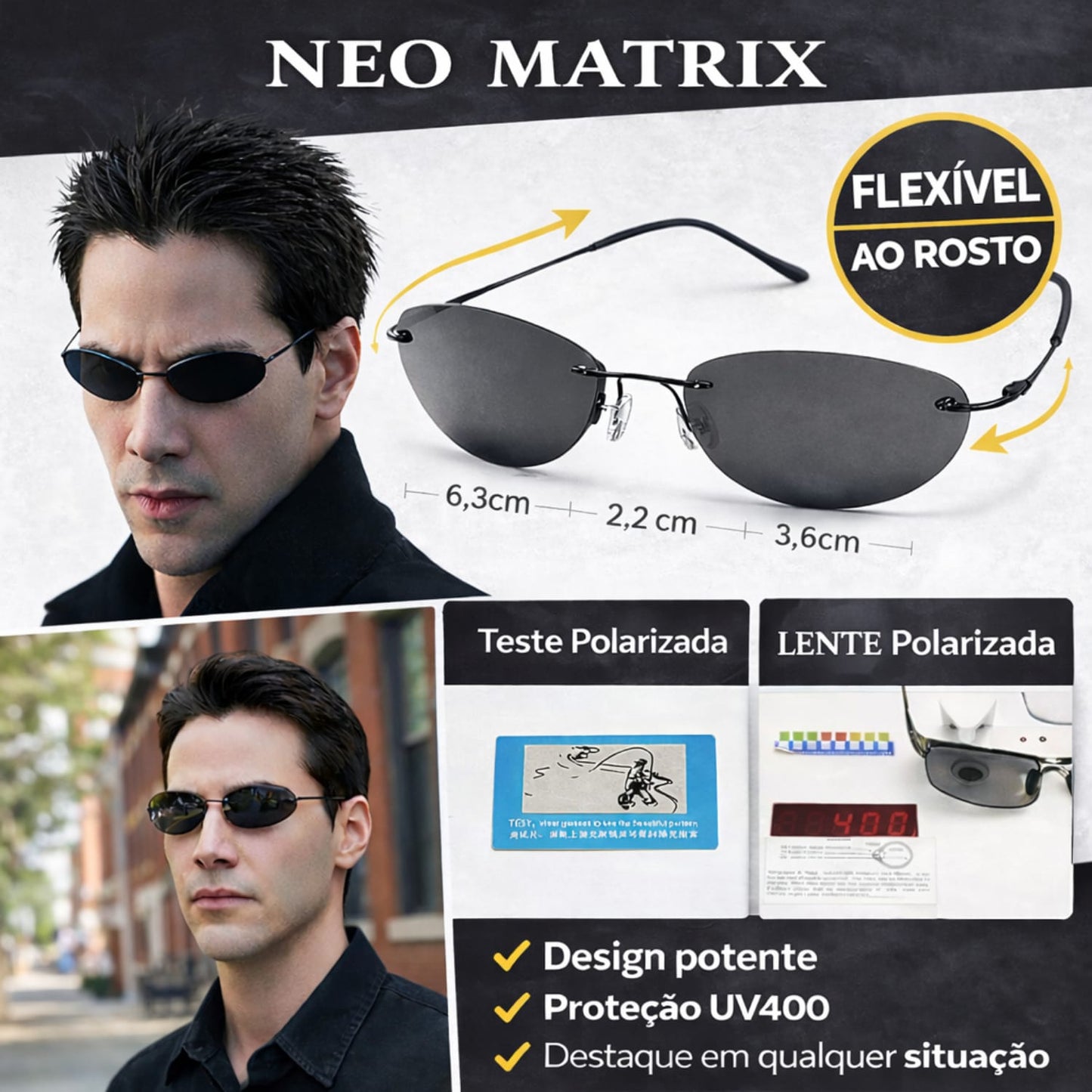 Óculos Matrix Neo Polarizado