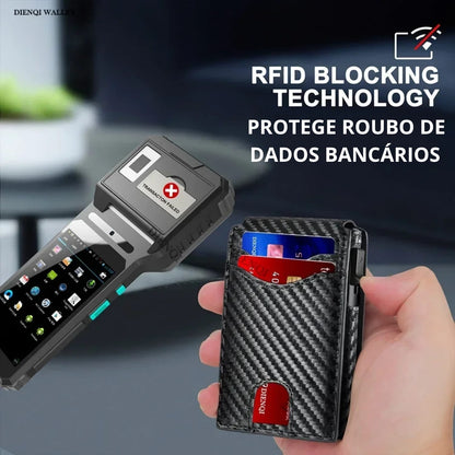 Carteira Slim com Proteção RFID – Compacta, Elegante e Segura