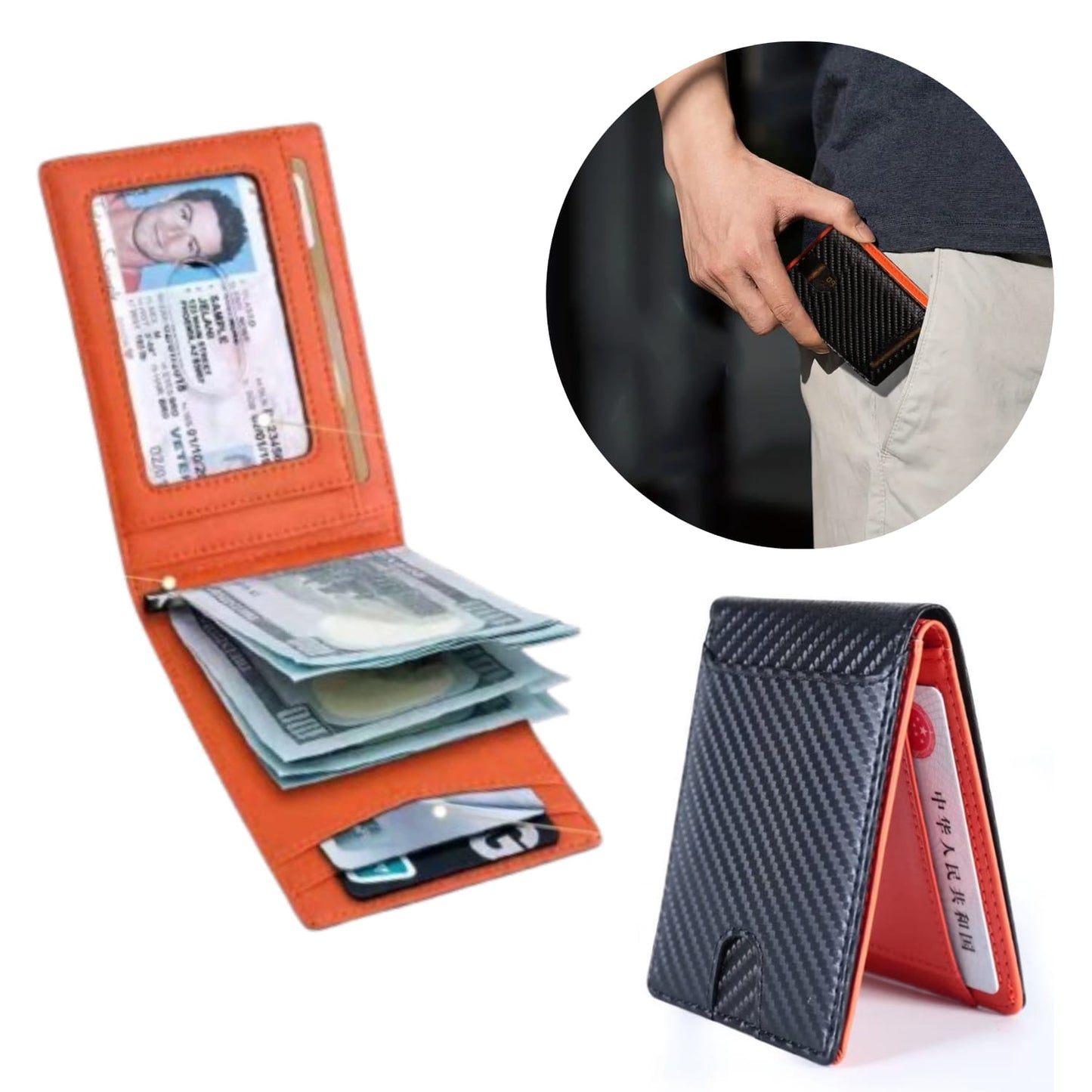 Carteira Masculina Antifurto RFID – Slim, Segura e Elegante